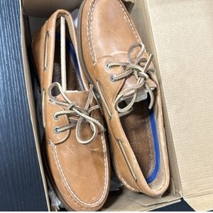 Sperry Tan Leather Boat Shoes